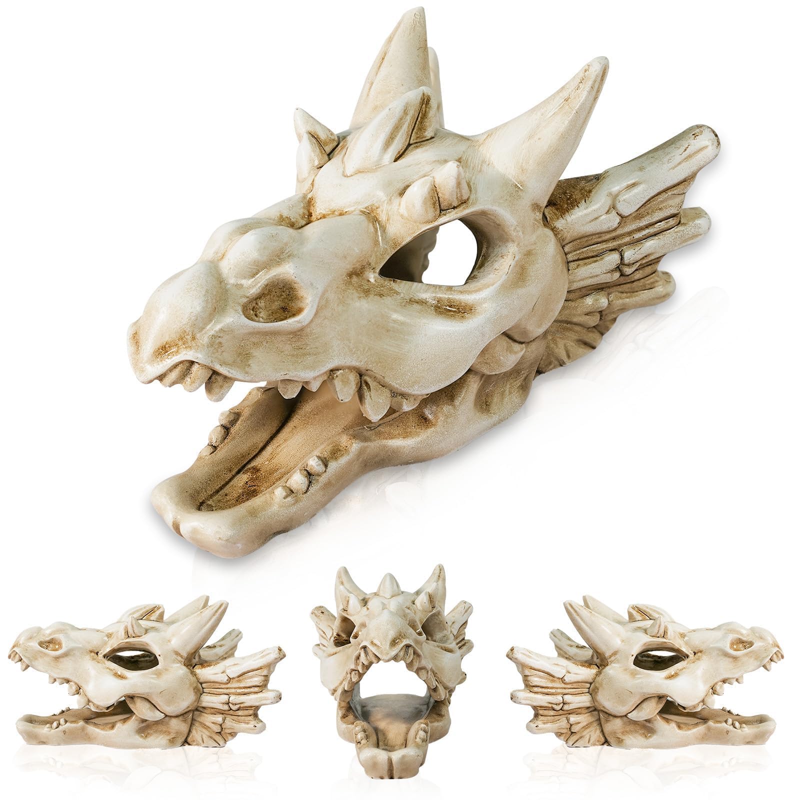 Warmtree Dragon Skull desktop display adds bold industrial decor.