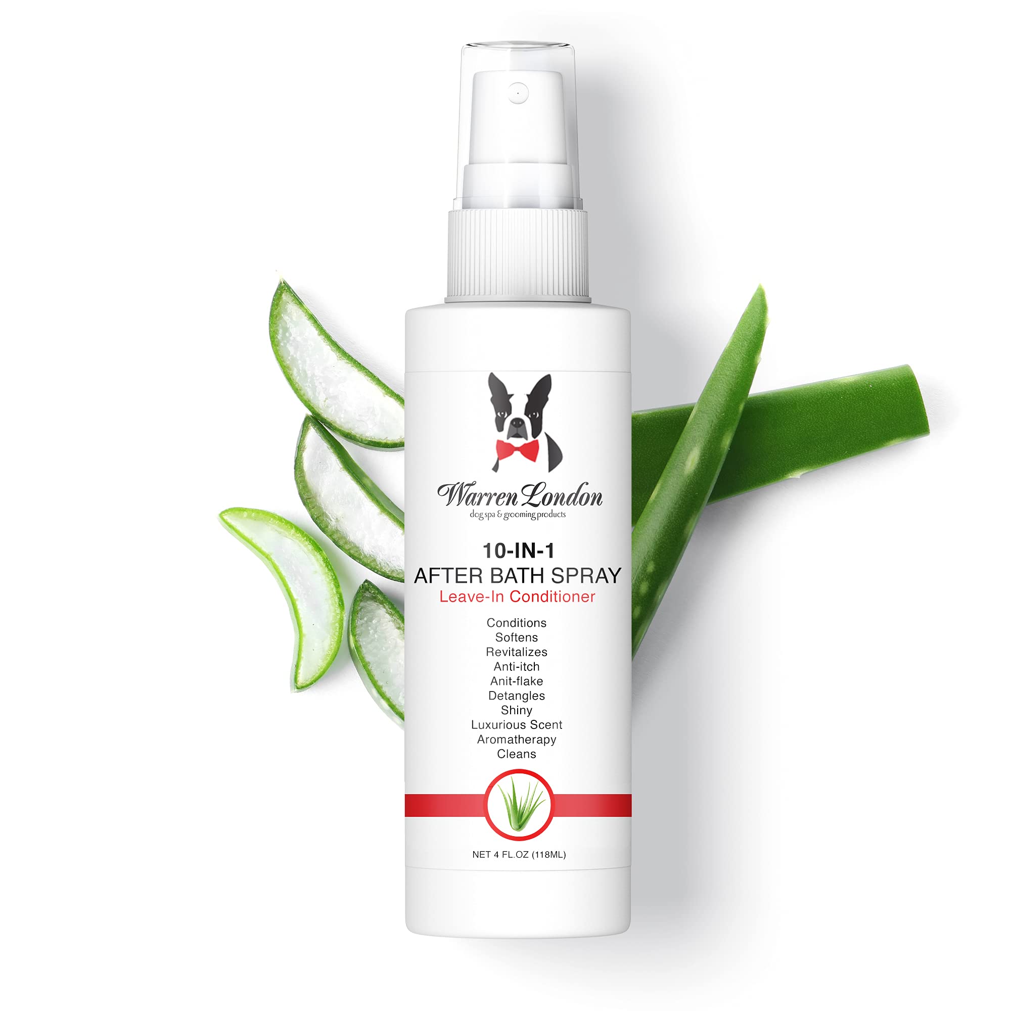 Warren London 10-in-1 dog spray bottle for easy grooming between baths.