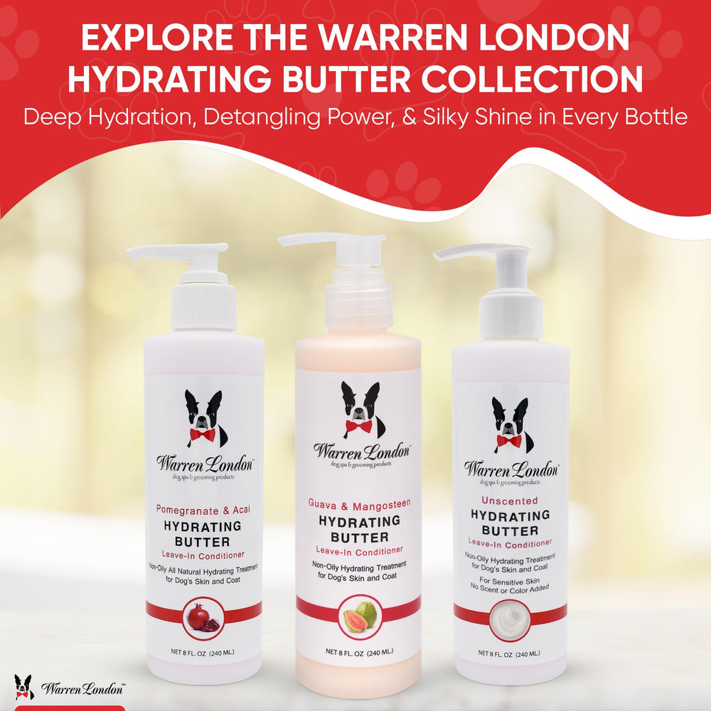 Warren London Hydrating Butter: aplicacion-entre-lavados, uso entre baños para piel y pelaje.