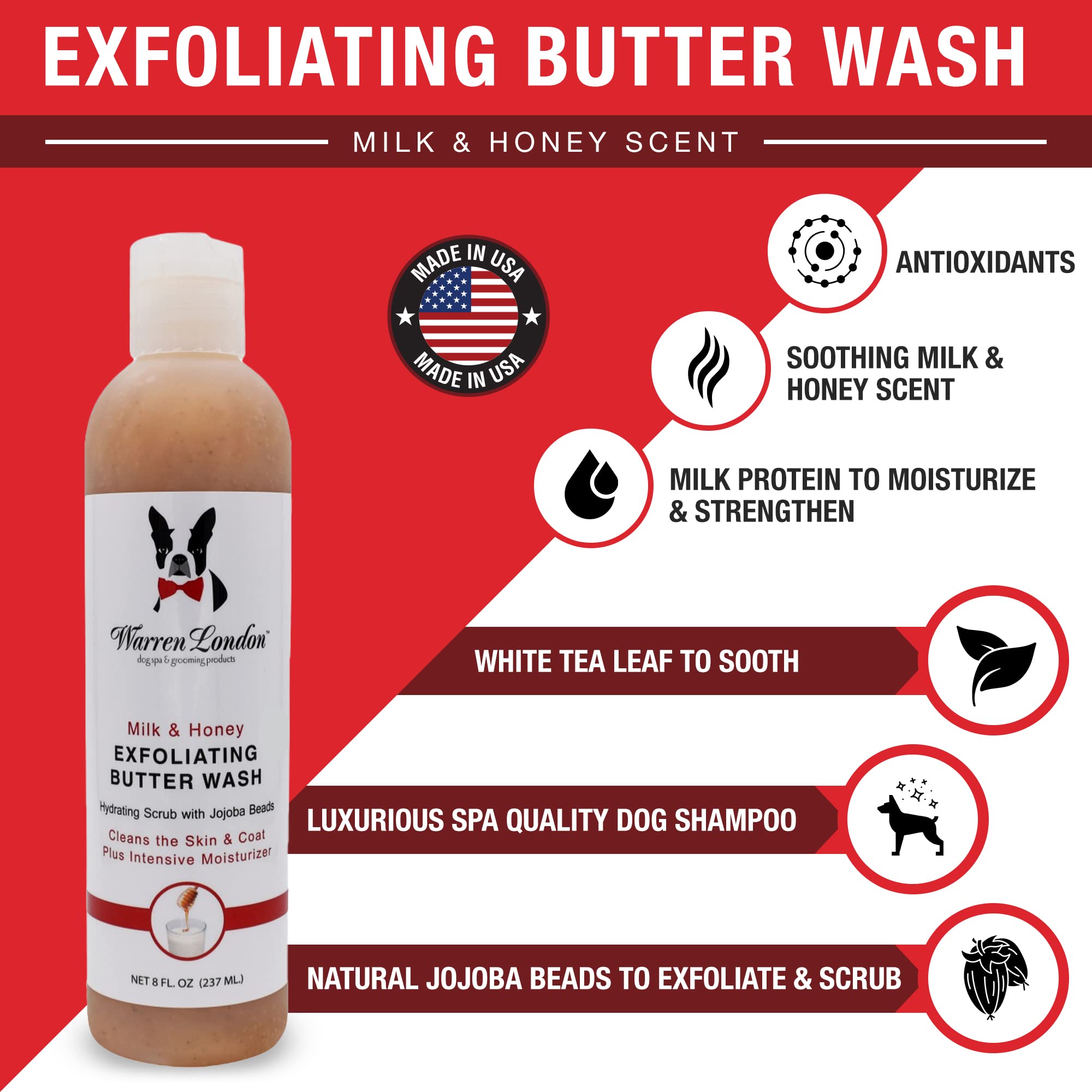 Bolas de jojoba exfoliantes de Warren London eliminan suciedad sin irritación.
