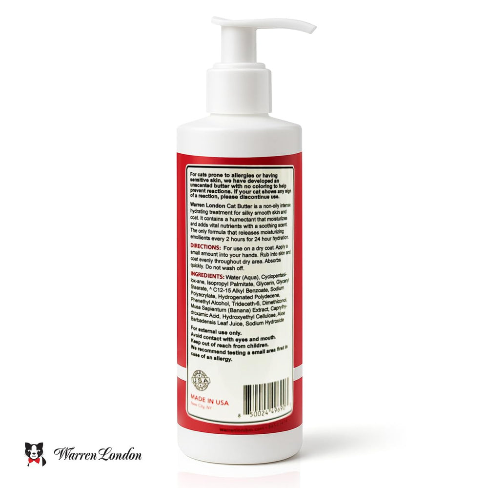 Warren London Cat Hydrating Butter suitable for all breeds leaving fur soft.