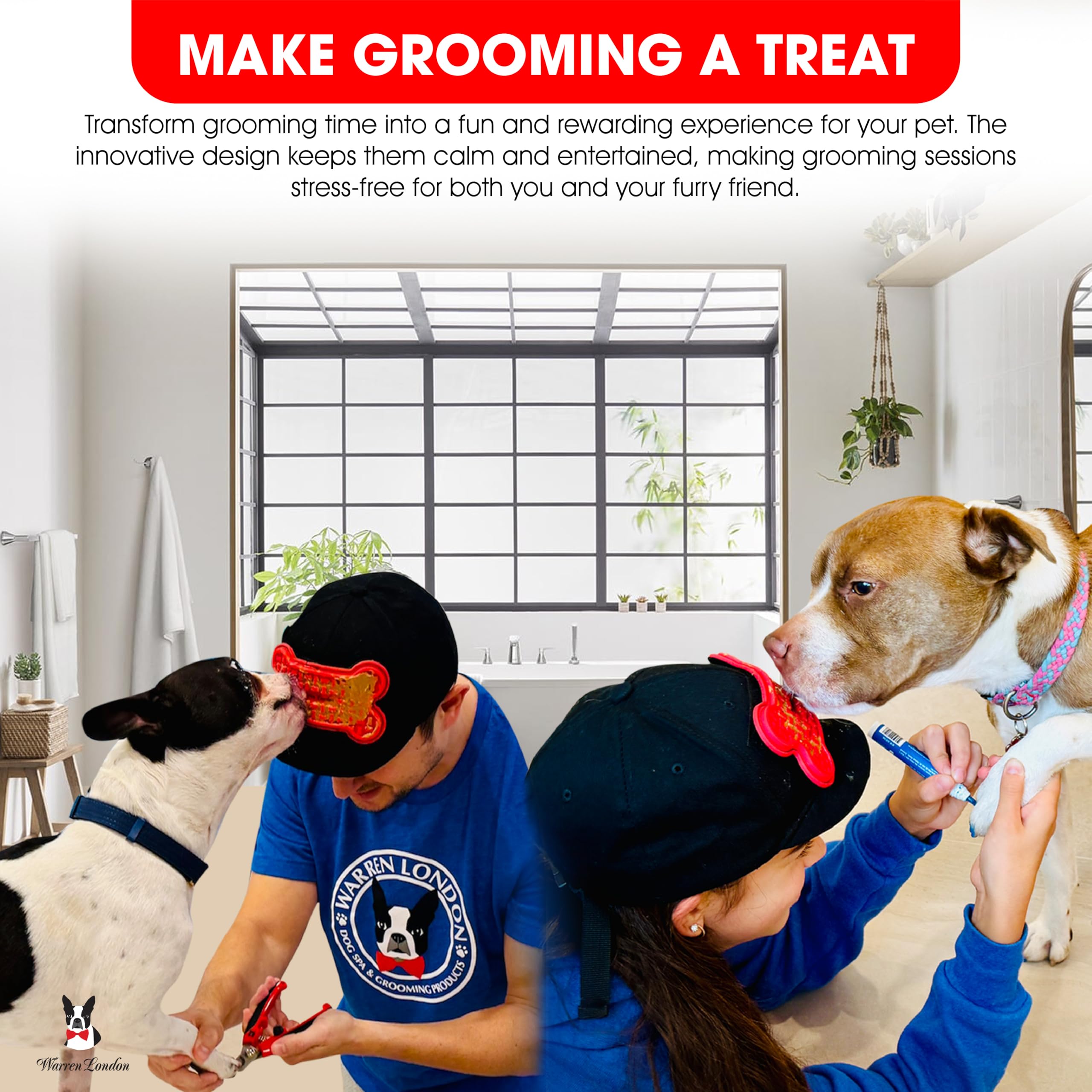 Warren London Distract-A-Hat during nail trims reduces fidgeting and increases focus.