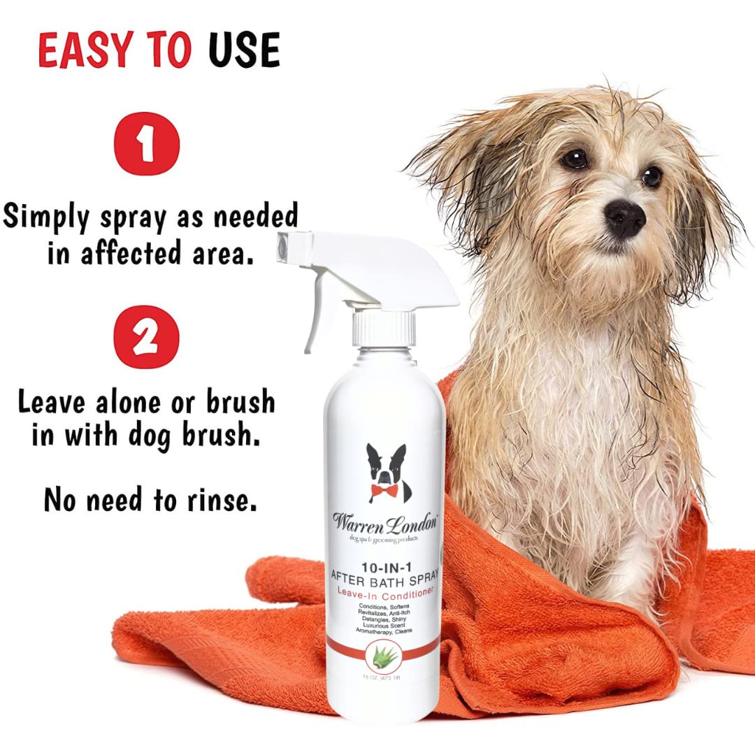 Warren London fresh scent after bath spray deodorizes and refreshes coat