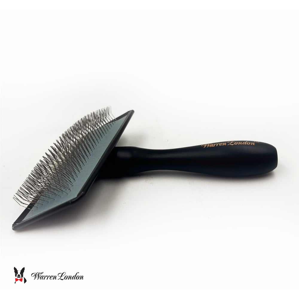 Warren London Gentle Touch Slicker Brush puppy grooming session on delicate coat.