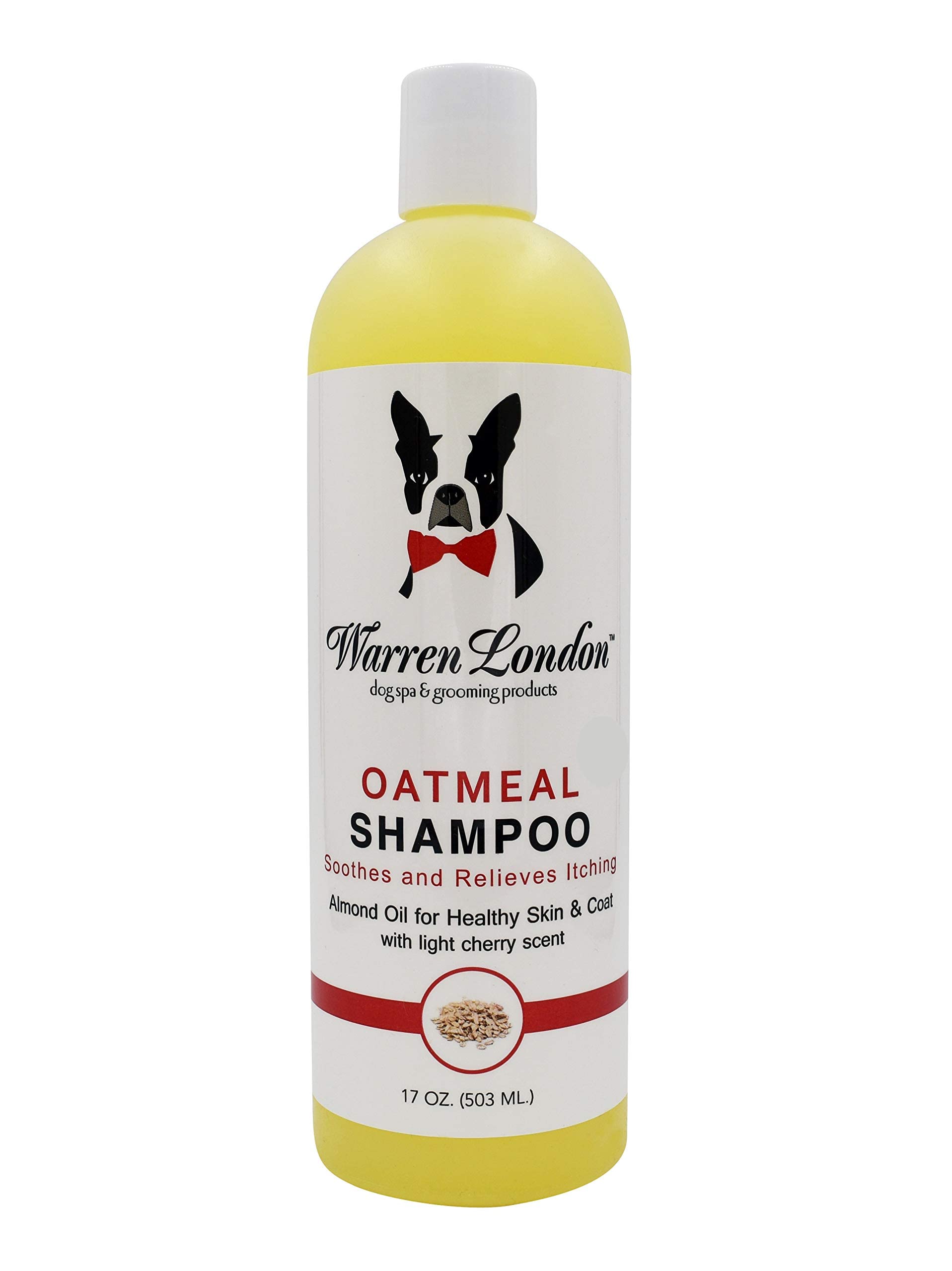 Warren London Oatmeal Dog Shampoo bottle front showing gentle cleansing for itchy skin