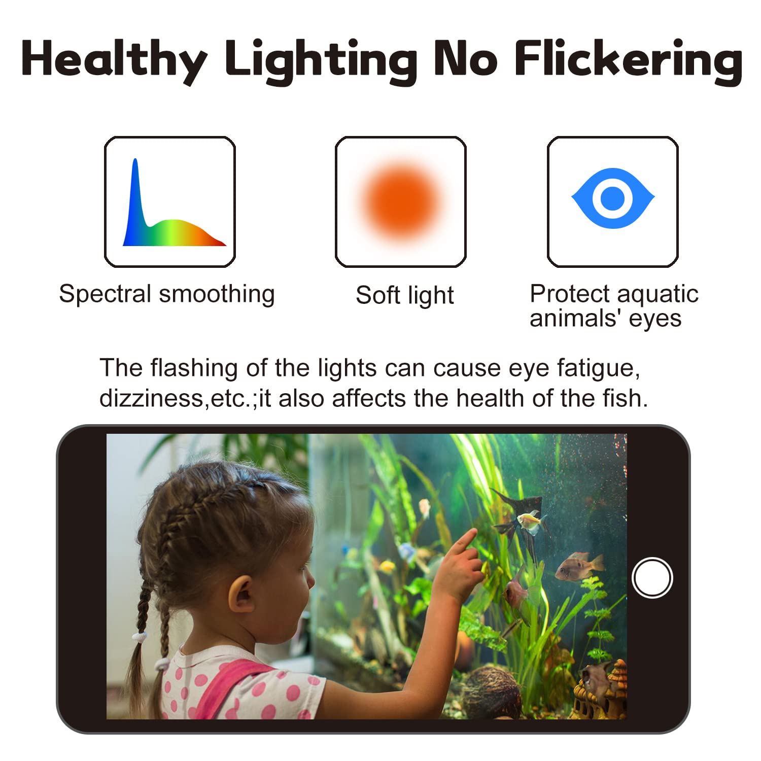 WaterRebirth freshwater-friendly lighting suitable for freshwater tanks, not saltwater