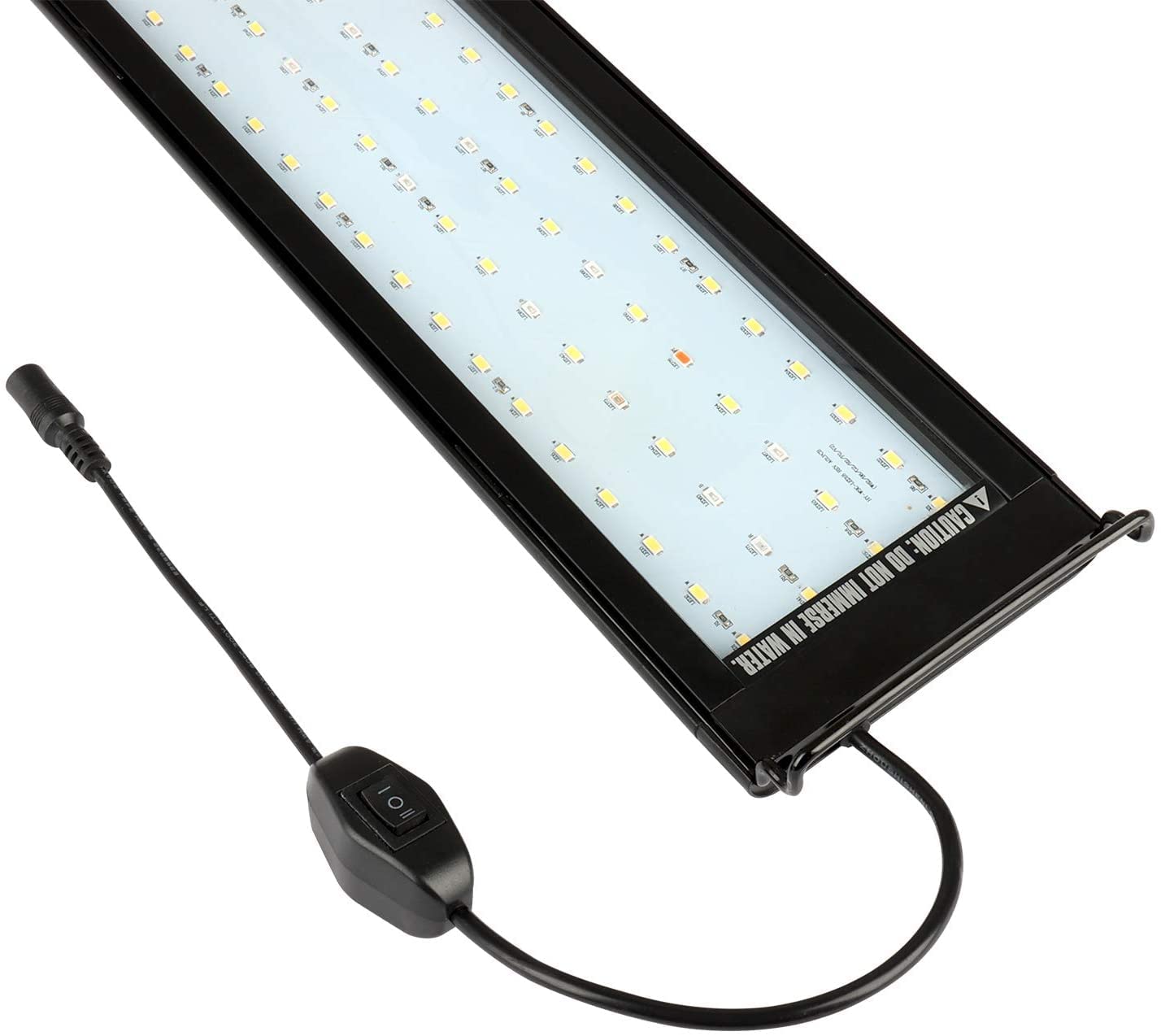 WaterRebirth LED Aquarium Light shows aluminum alloy shell; durable, modern housing.