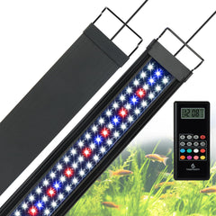 WaterRebirth light strip remote control enables convenient timing and color adjustments from distance.