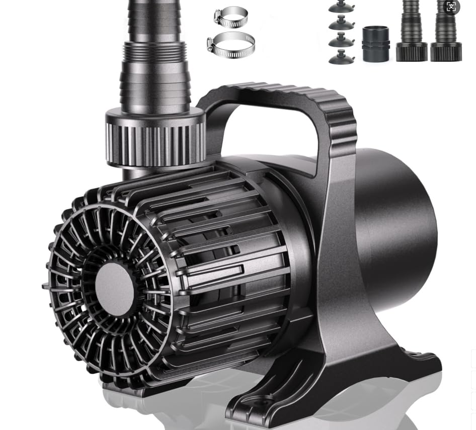WaterRebirth PS-1700 pump in a pond demonstrates reliable circulation.