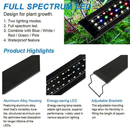 WaterRebirth splash-proof aquarium light designed for humid environments.