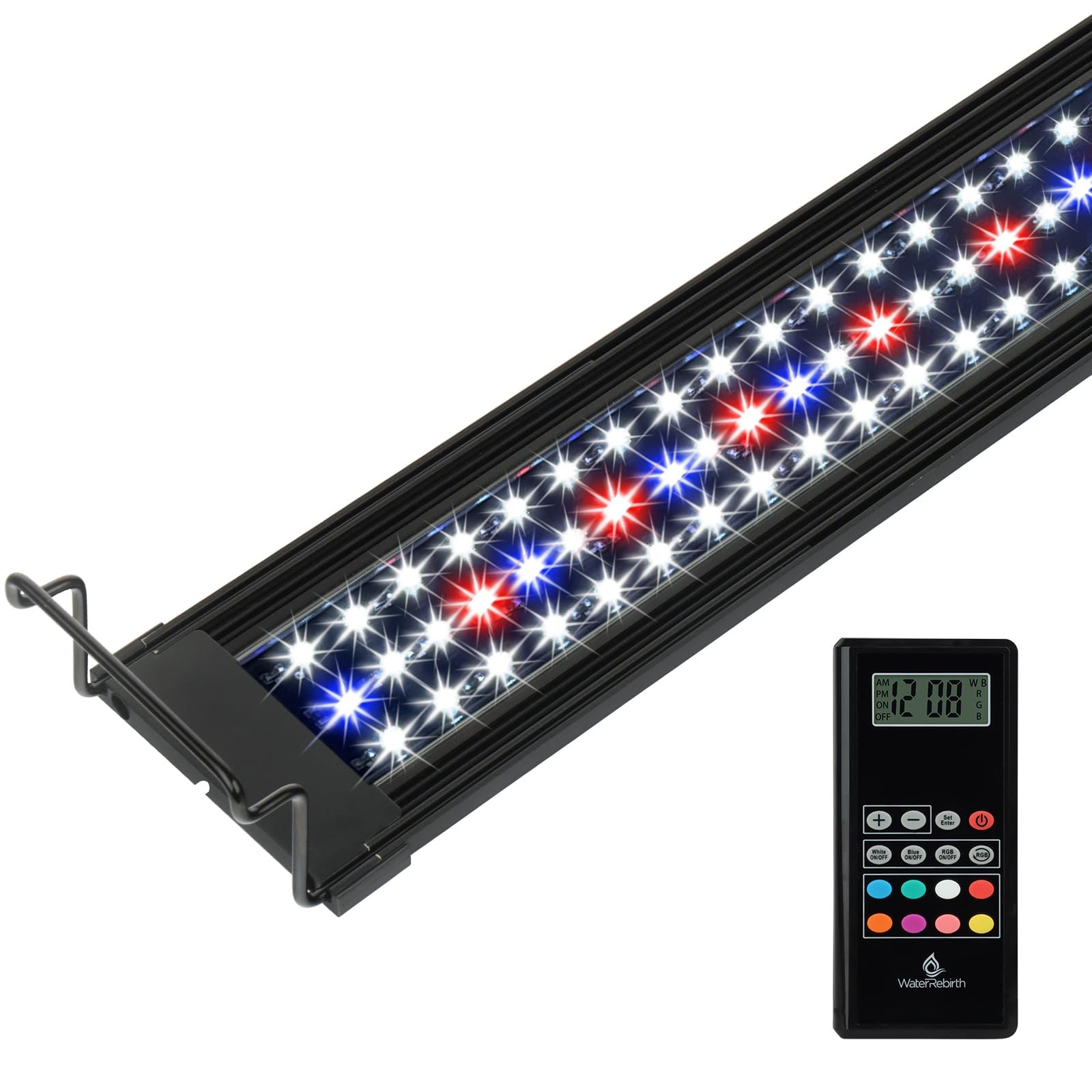 WaterRebirth wireless remote LED light strip with slim design for easy mood lighting control
