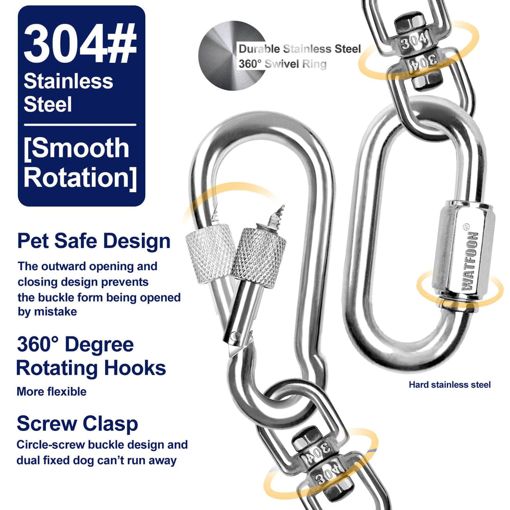 WATFOON reflective coating on dog lead enhances night visibility and safety.