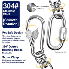WATFOON tie-out cable with heavy-duty ring reinforcement for reduced wear