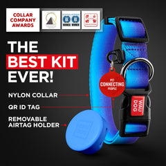 WAUDOG nylon dog collar durable nylon fabric withstands outdoor play and daily wear.