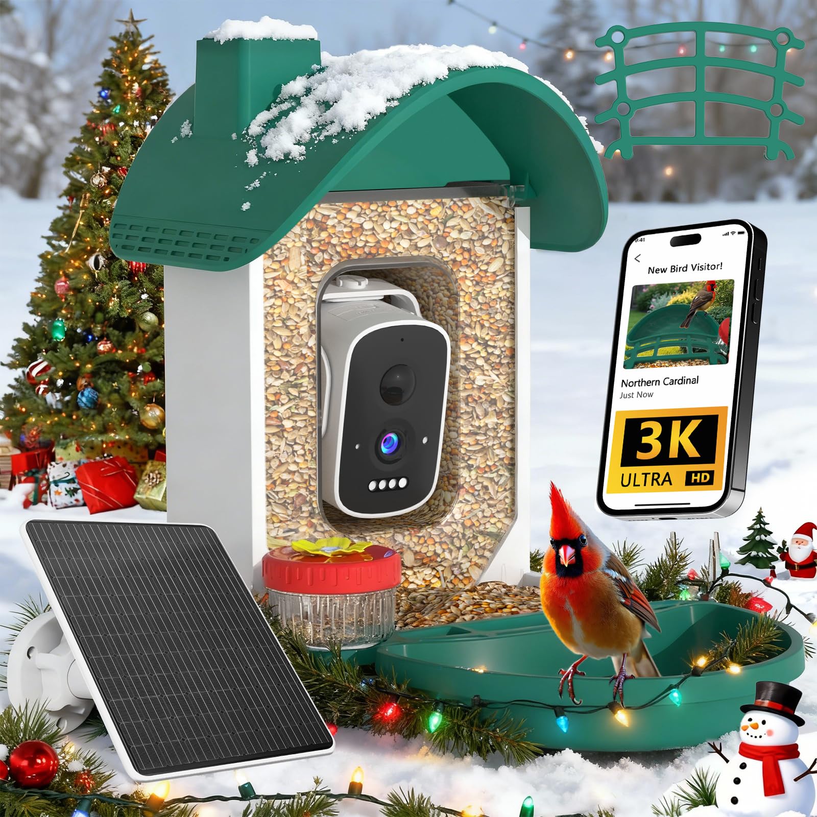 WAVEEME Bird Feeder Camera delivers 3K live view for vivid backyard watching