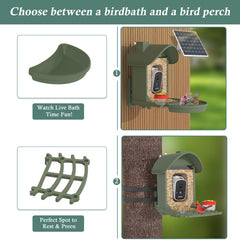 WAVEEME Bird Feeder solar panel setup provides extended power for camera