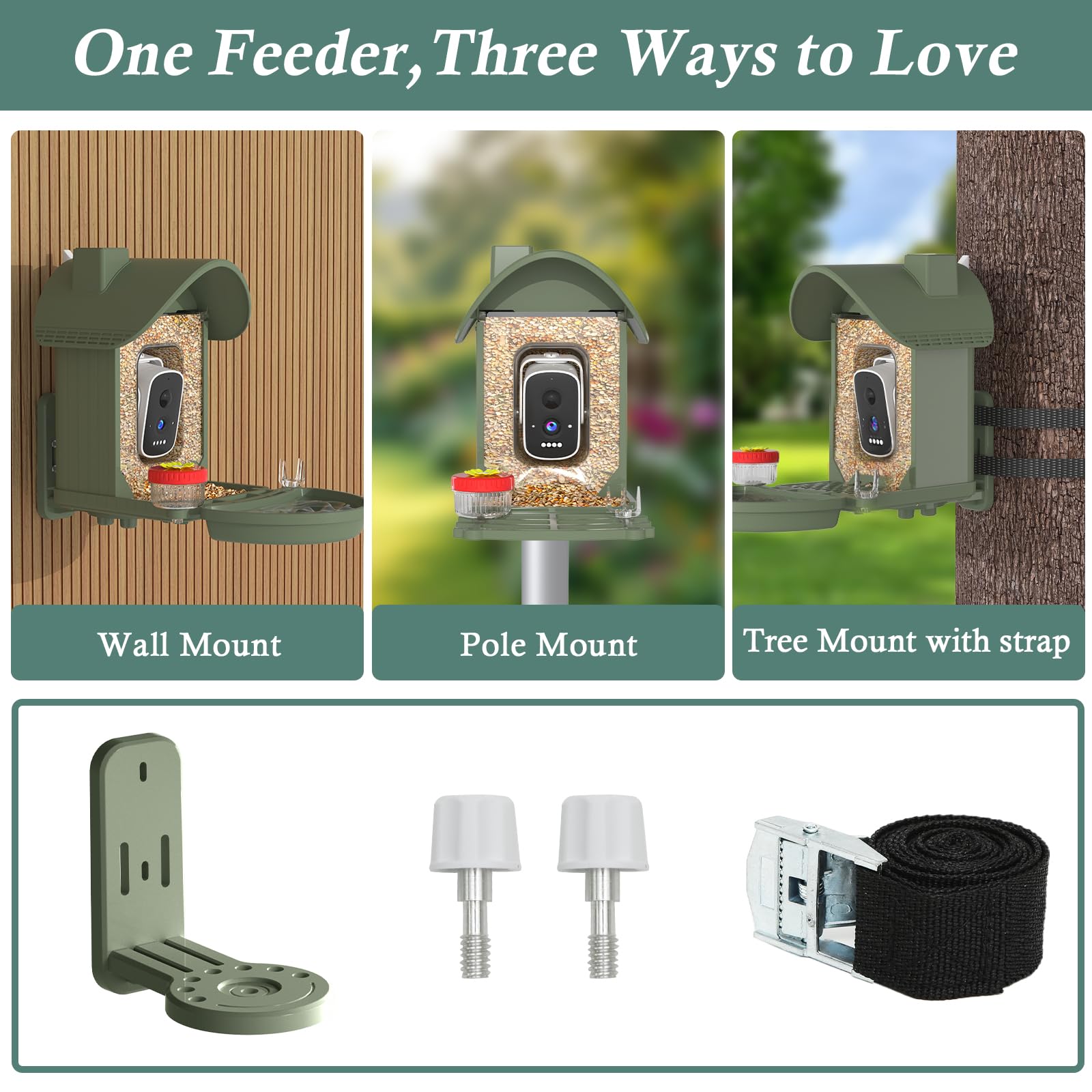 WAVEEME Bird Feeder enables remote control via 2.4GHz WiFi app