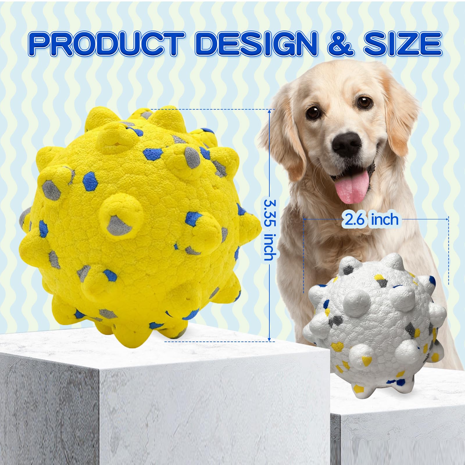 Wavevo multi-color dog ball pack captured for varied outdoor and indoor play.