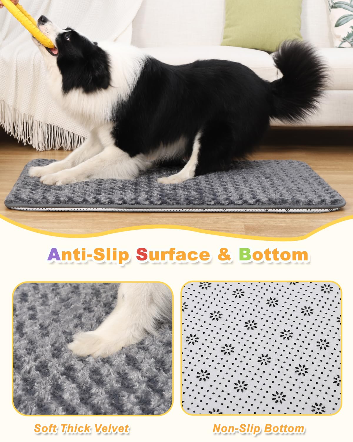 WAYIMPRESS small dog bed anti-slip bottom keeps bed steady on floors