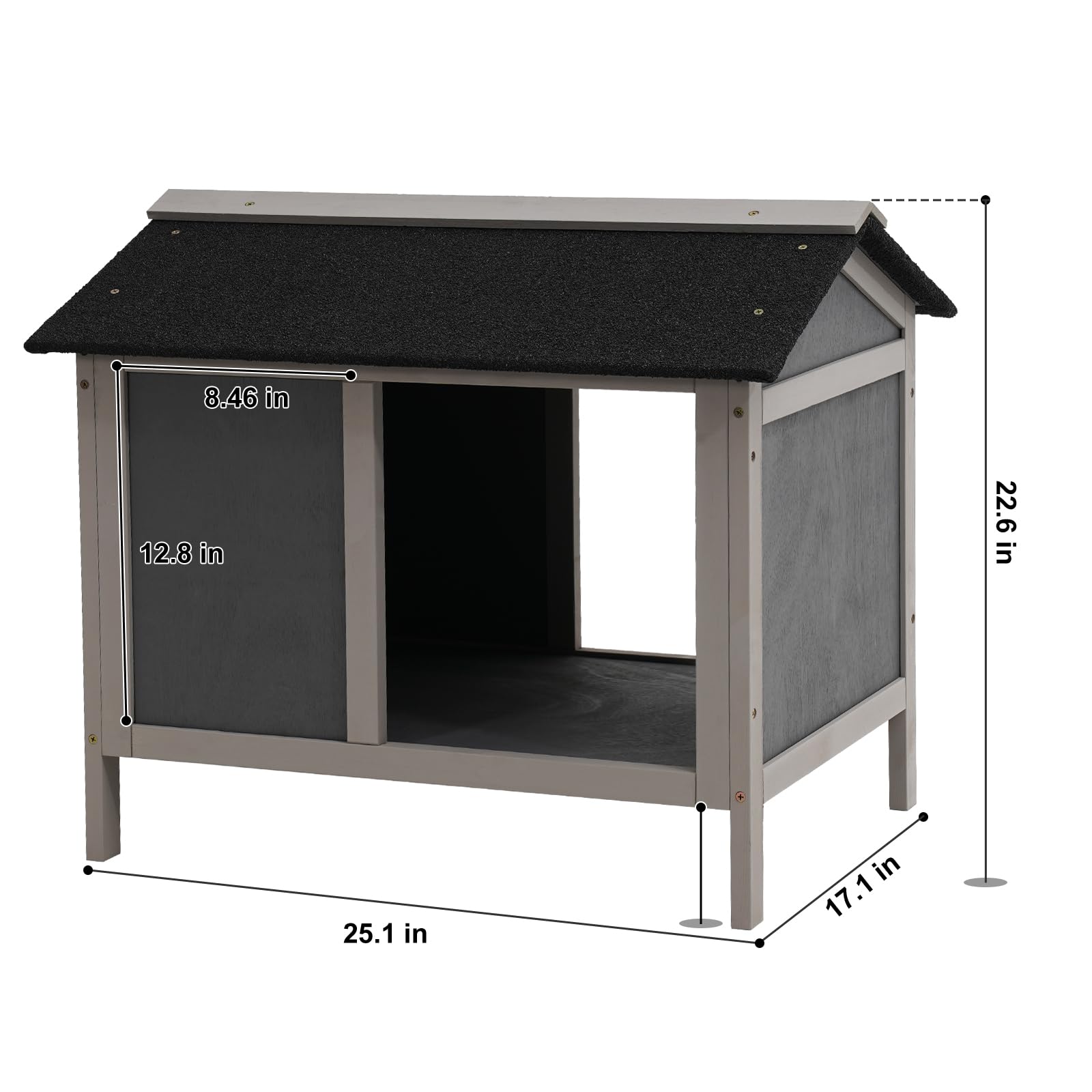 WAYTRIM waterproof cat house easy-clean storage enables quick maintenance after feeding sessions