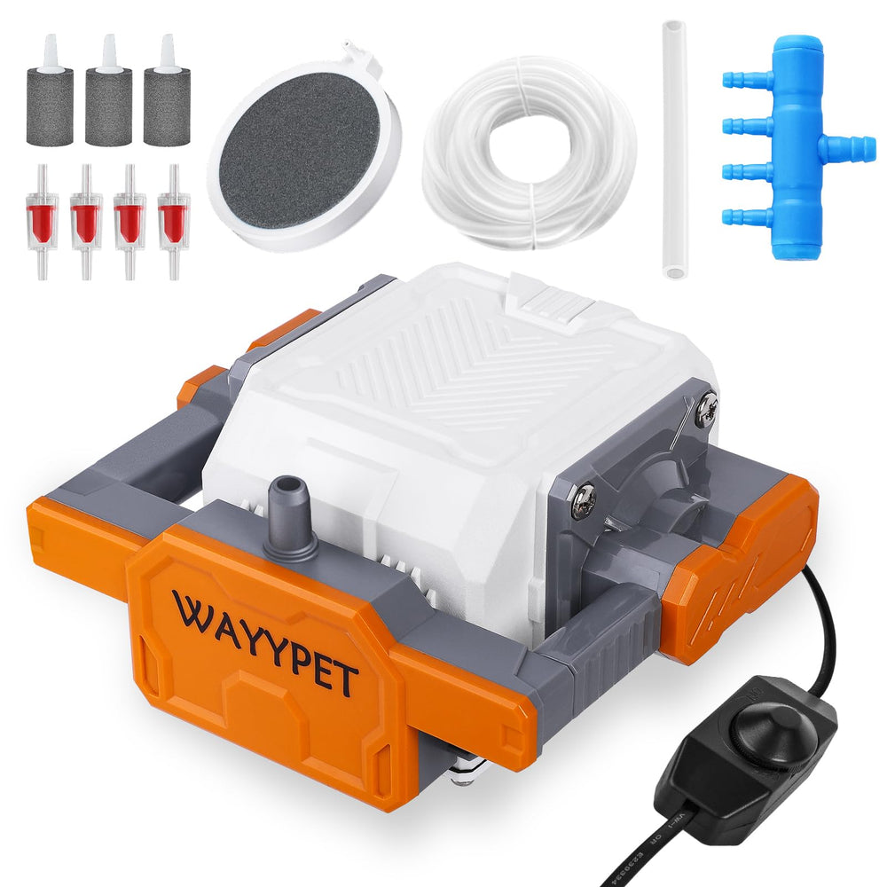 WAYYPET energy-efficient 18W pump saves power while maintaining reliable oxygenation.