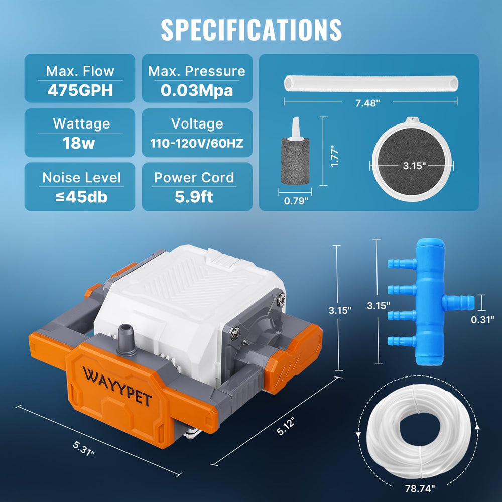 WAYYPET four-outlet manifold pack supports multiple tanks with customizable airflow.