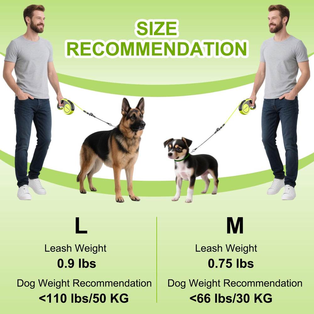 WaziHou dog in action using the soft-grip retractable leash