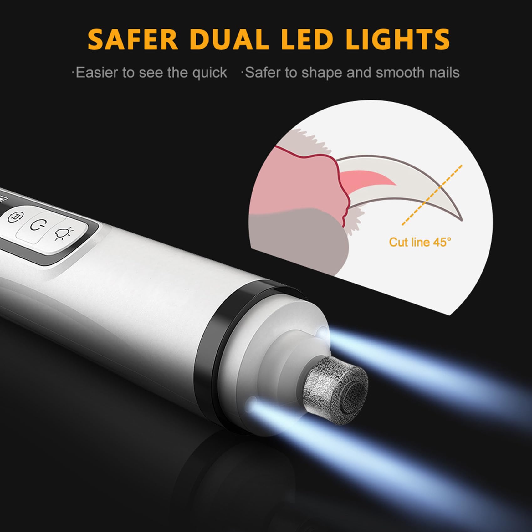 WAZNFYV Silent Groom Pro in-use with a pet shows calm grooming moments.