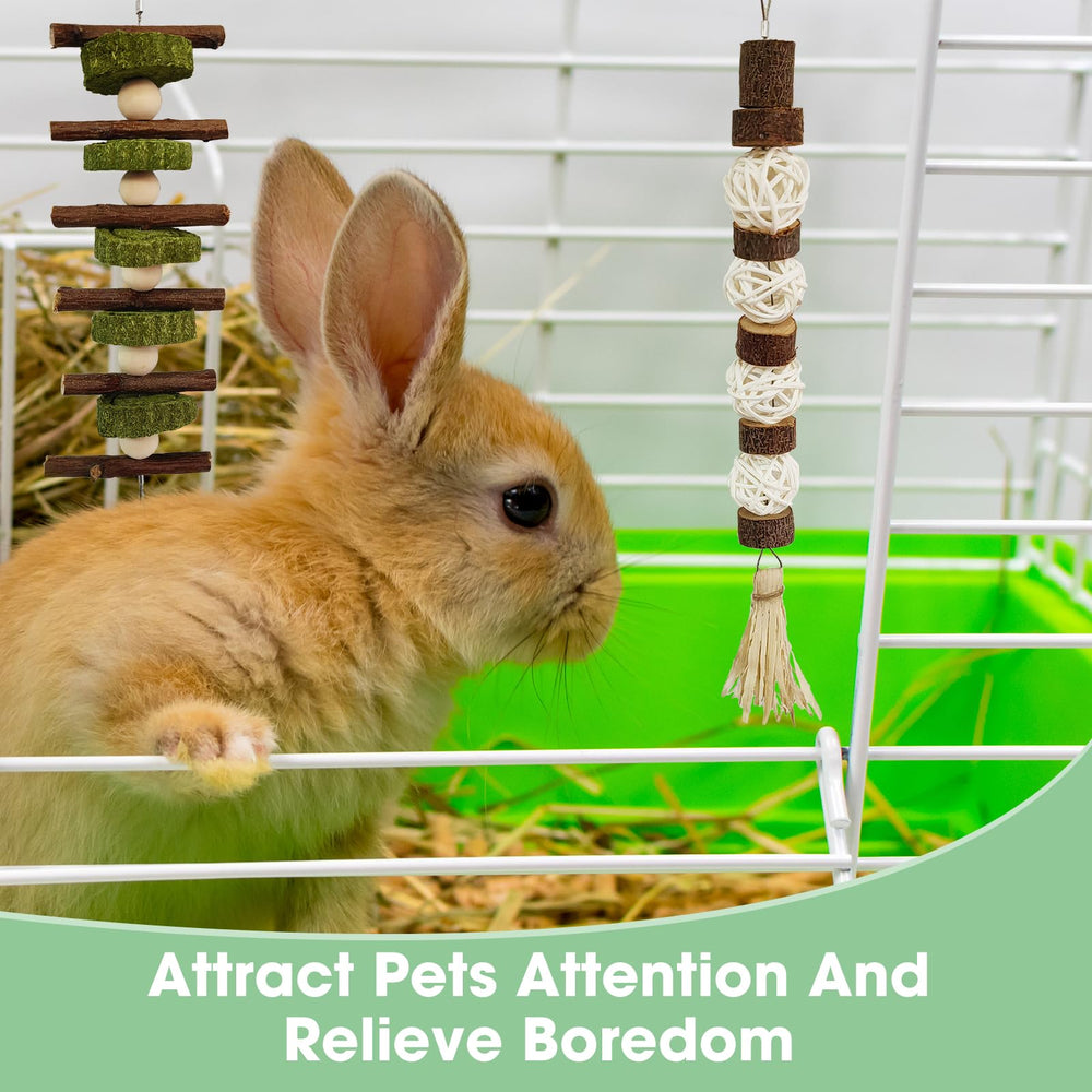 WDEFUN Bunny Chew Raffia invites interactive play and enrichment