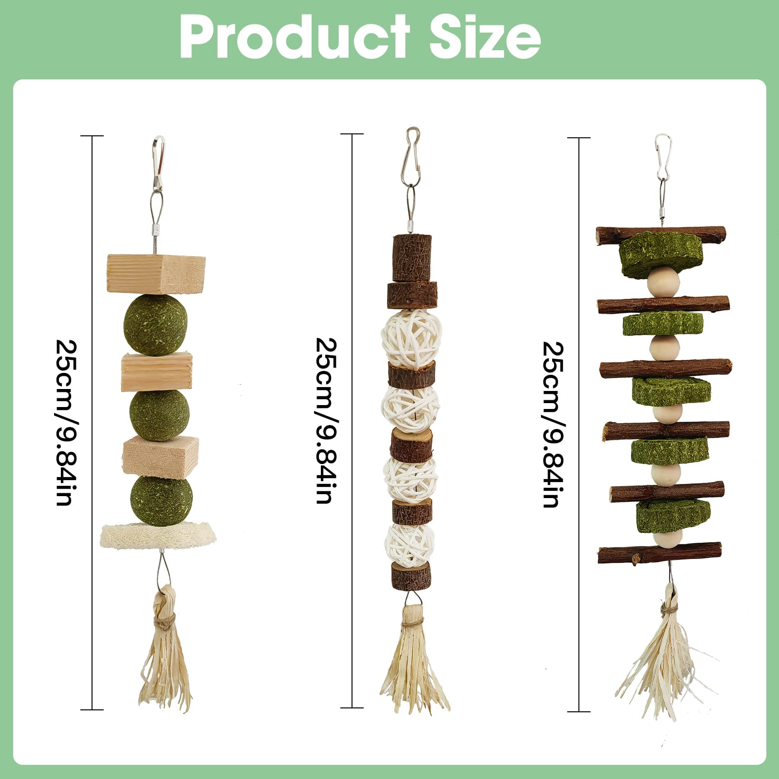 WDEFUN Bunny Chew Timothy Hay Balls offer digestion-friendly enrichment