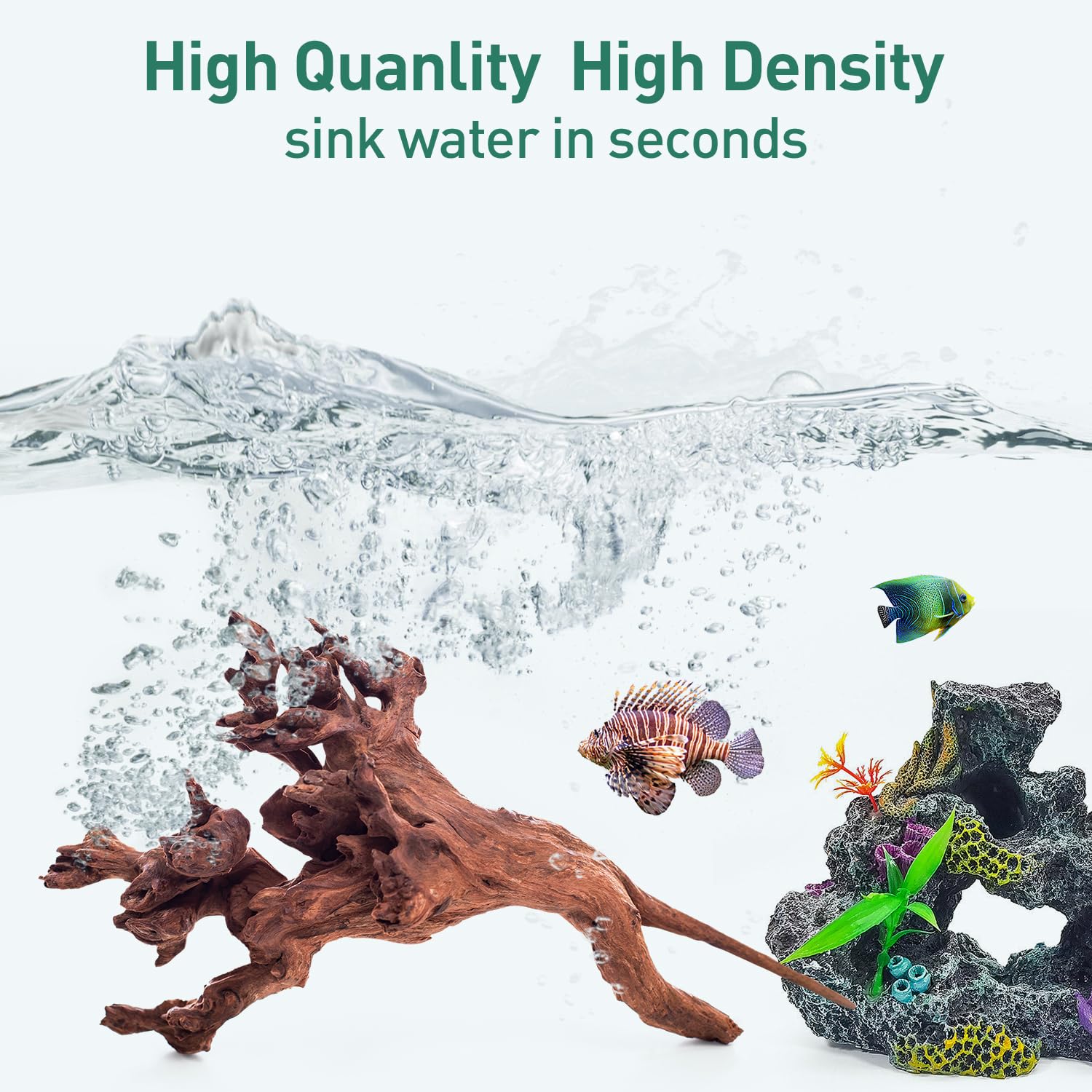 WDEFUN driftwood requires boil and soak before use for tannin removal.