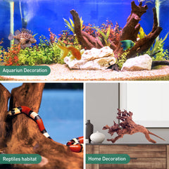 WDEFUN driftwood reptile tank enhances climbing and enrichment in enclosures.