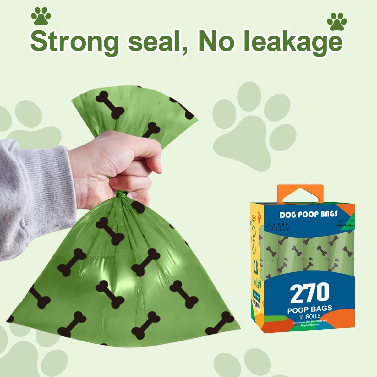 WDFAACK environmentally friendly dog waste bags suitable for everyday outdoor walks.