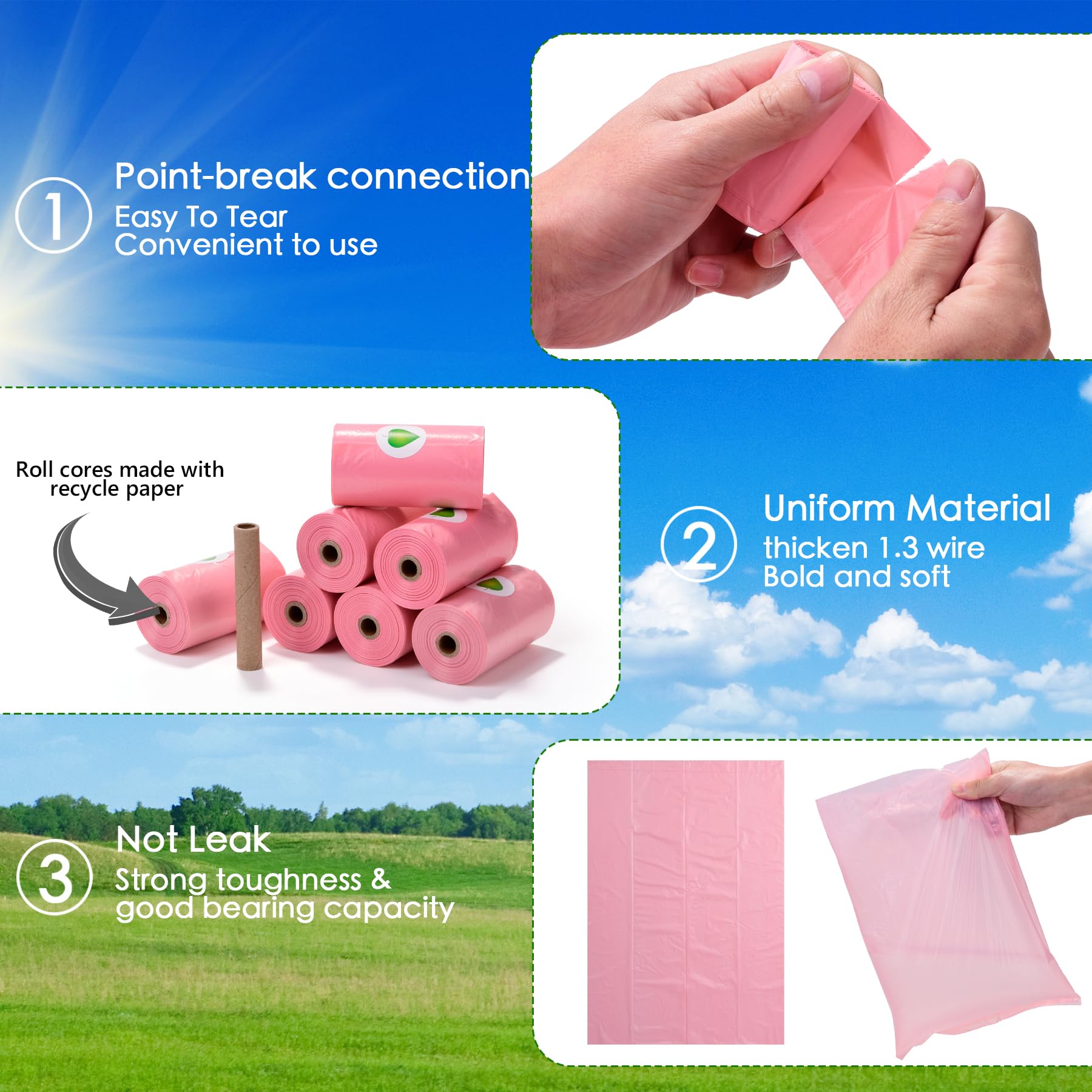 WDFAACK recycled packaging and cores support eco-conscious pet owners.