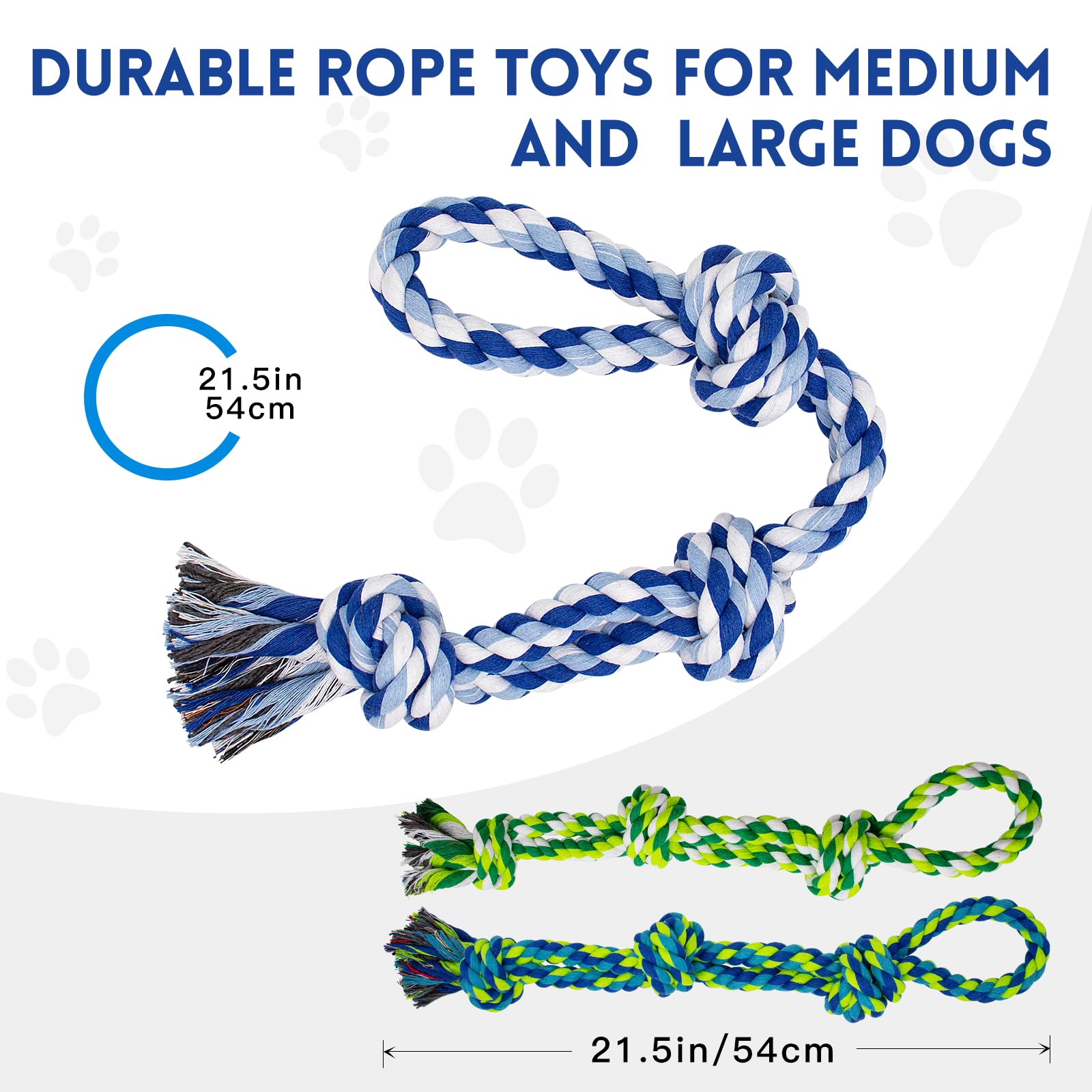 WDZZHOT 54cm large-dog rope toy shows sturdy cotton for heavy chewers