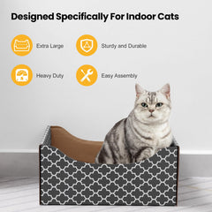 WDZZHOT cardboard scratcher box double-sided pad ready for rotation
