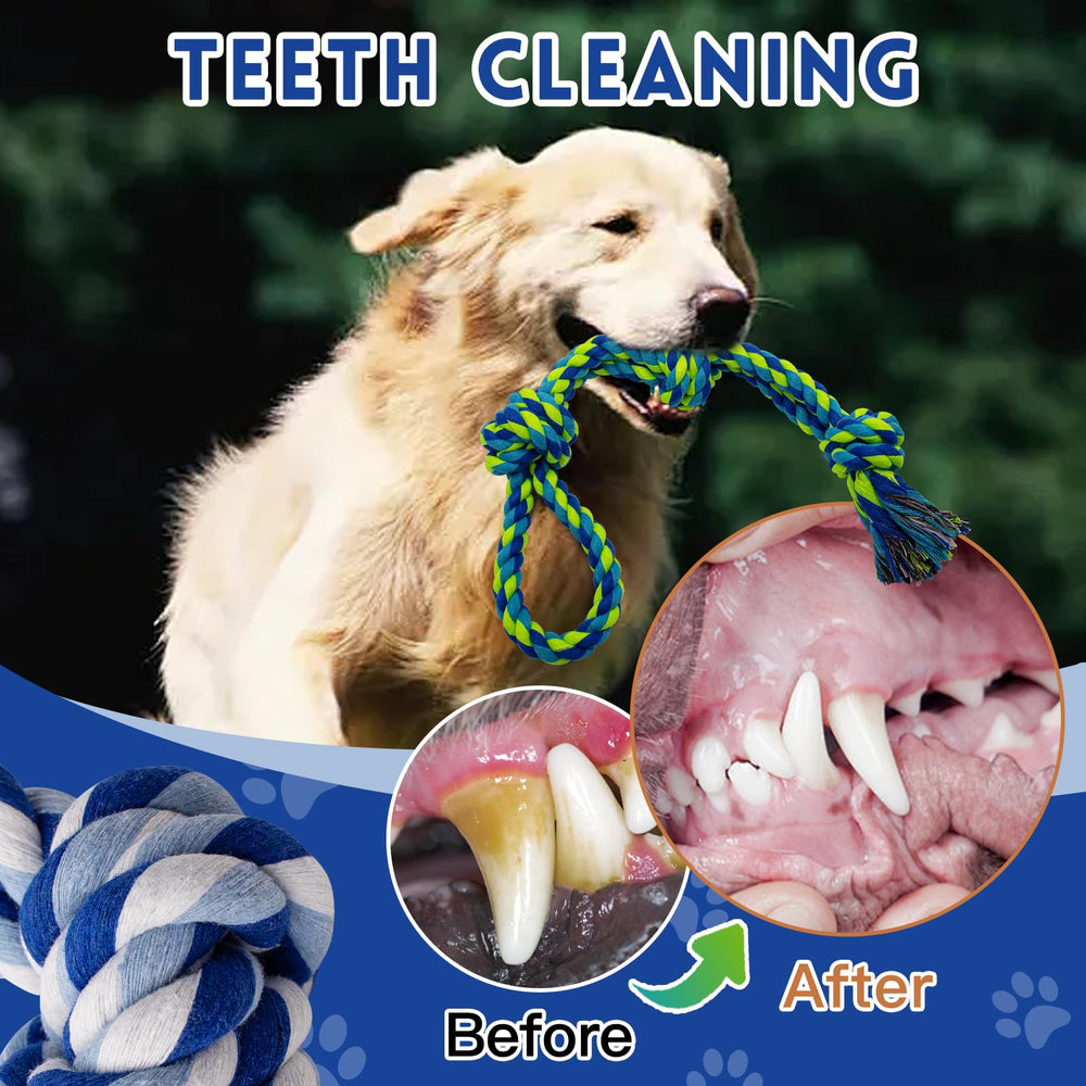WDZZHOT cotton rope cleans teeth through gentle flossing during play