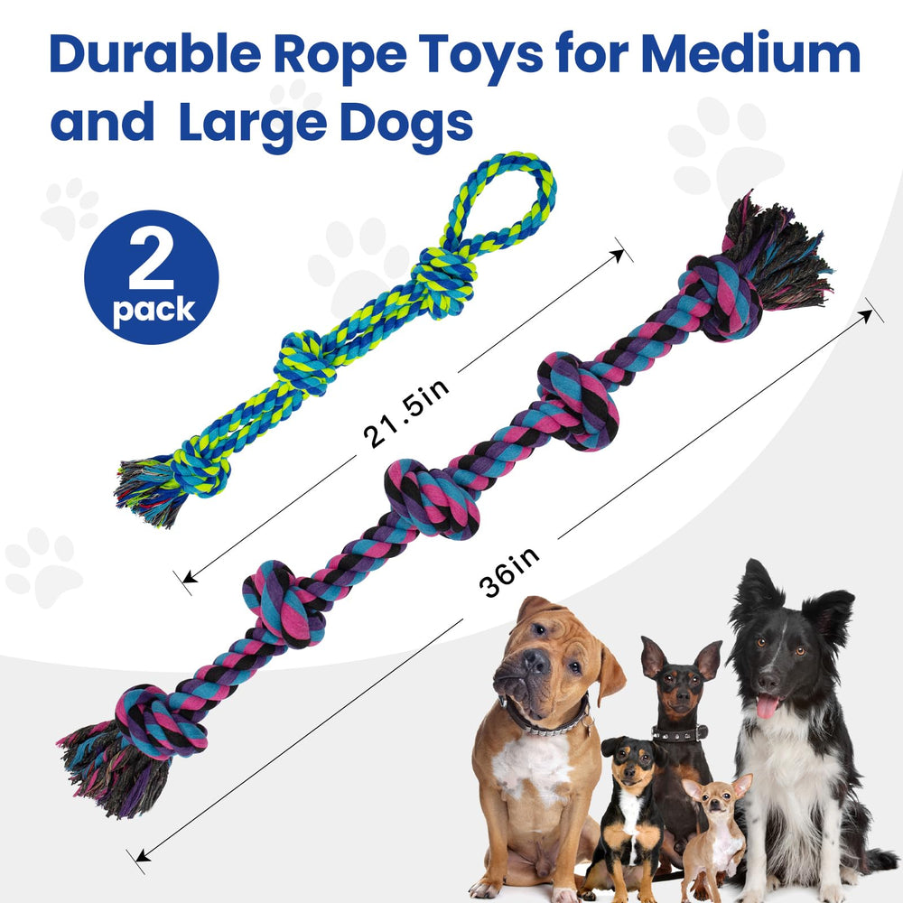 WDZZHOT rope toy with five knots offers improved grip during interactive games.