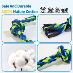 WDZZHOT natural cotton rope for safe, playful chewing.