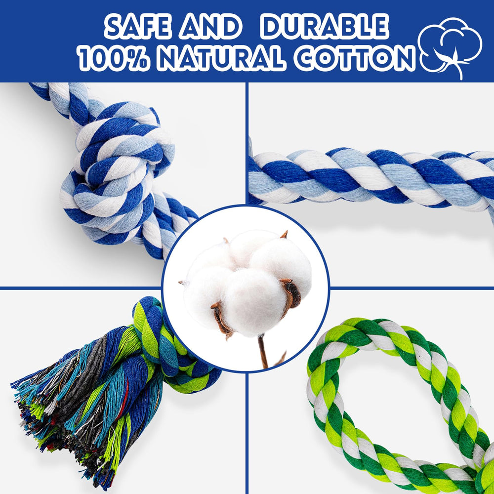 WDZZHOT natural cotton knot rope toy emphasizes durable wear-resistance for rough play