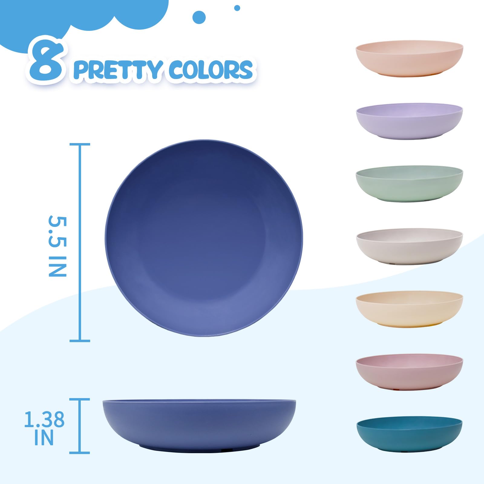 WDZZHOT shallow 5.5-inch cat bowls prevent whisker contact during meals.