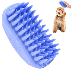We Love Doodles bath brush shows dog grooming in action for a clean, shiny coat.