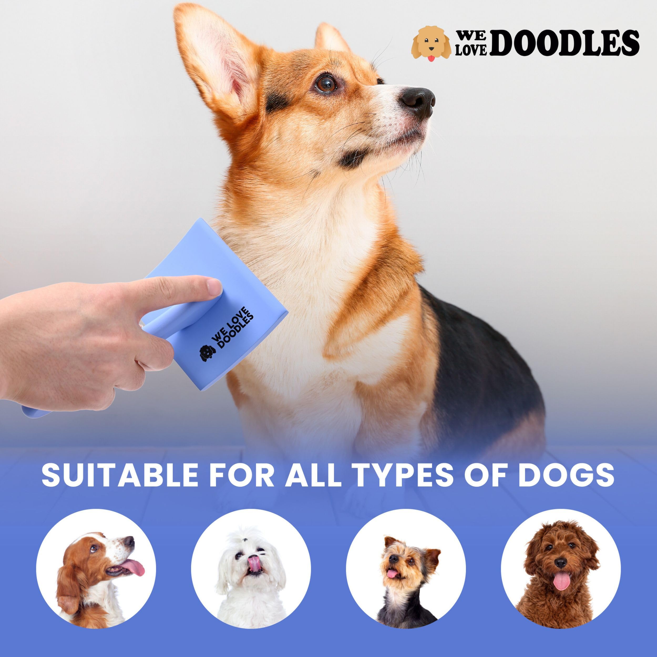 We Love Doodles ergonomic grip reduces hand fatigue during grooming