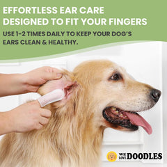 We Love Doodles deodorizing dog ear wipes for odor control during grooming