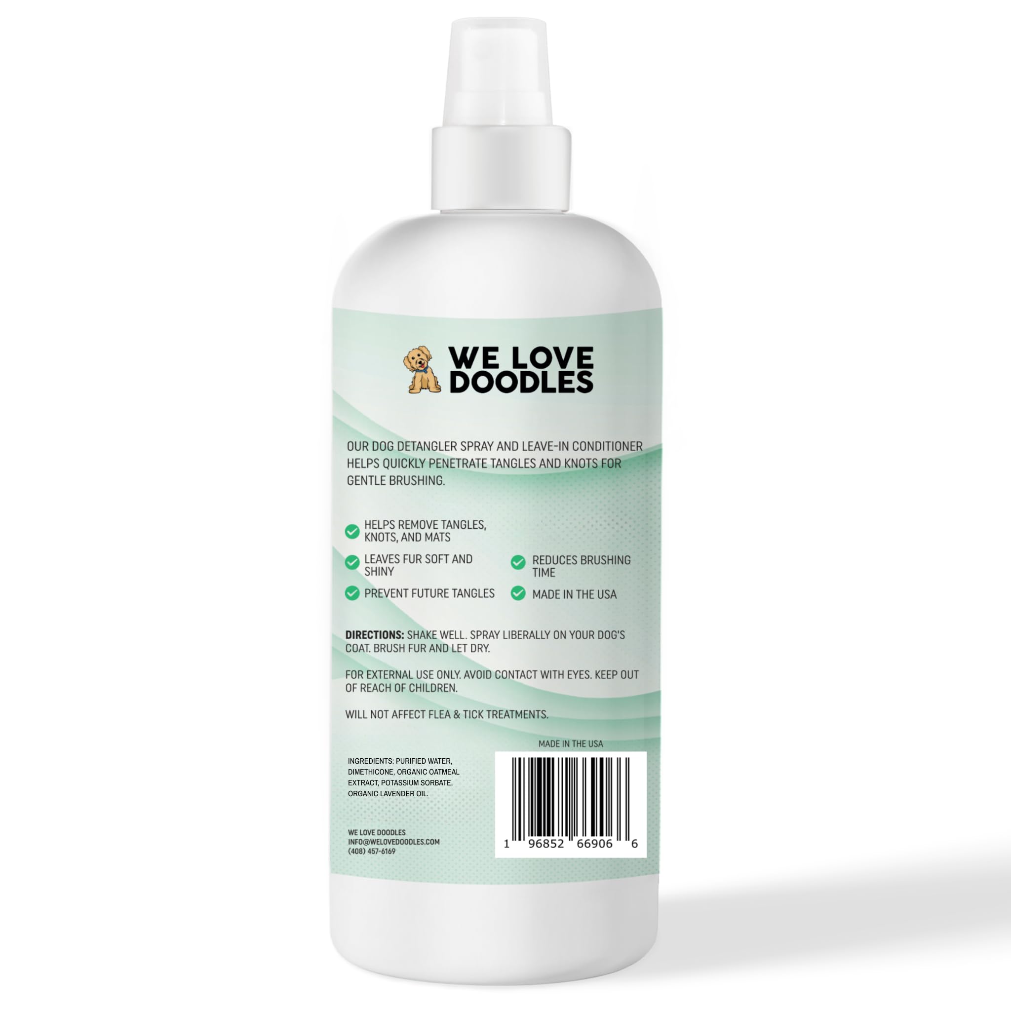 We Love Doodles post-use coat becomes smooth and tangle-free.