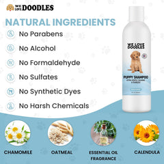 We Love Doodles eco-friendly formula emphasizes paraben- and sulfate-free cleansing