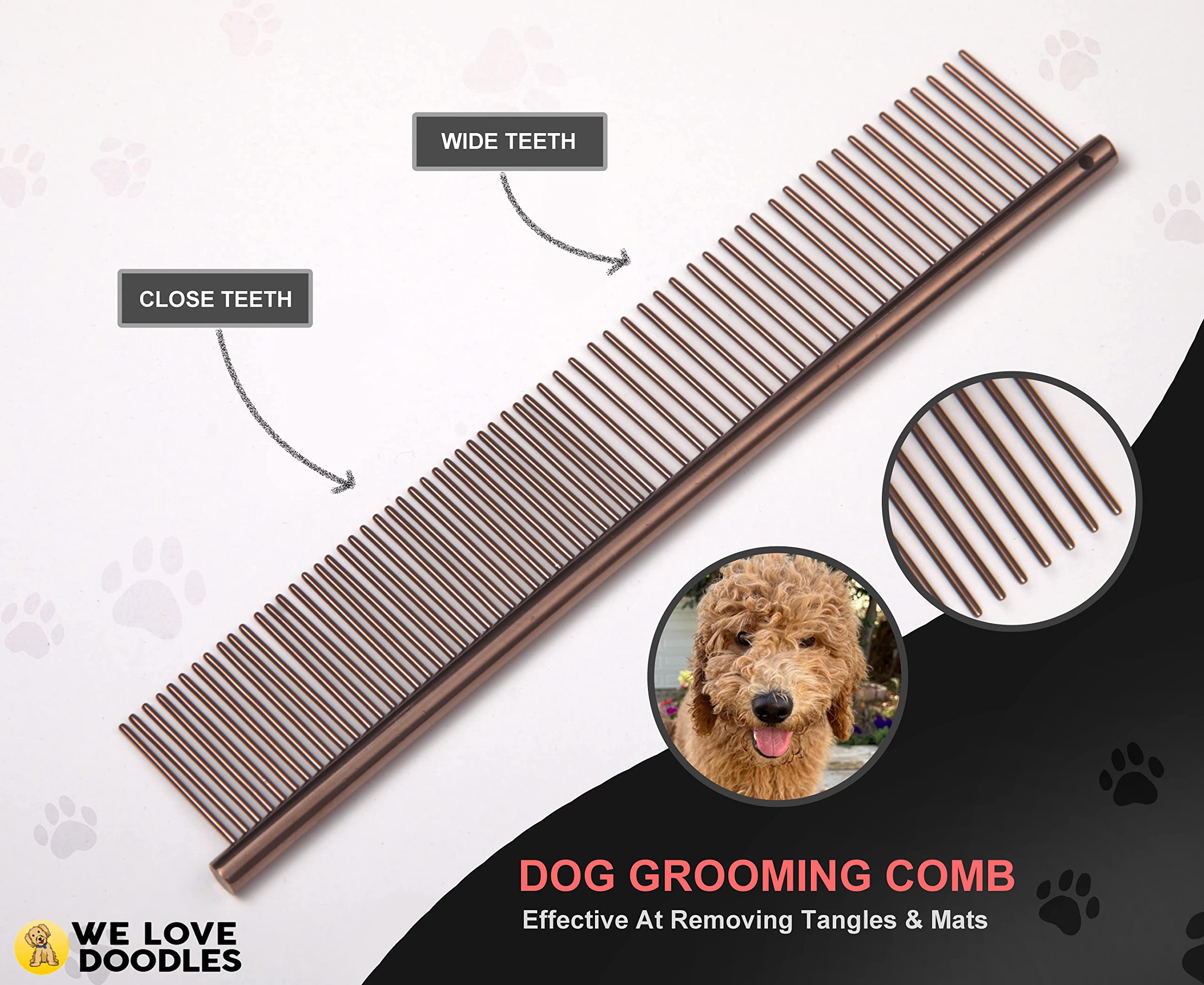 We Love Doodles grooming session showing at-home doodle trimming in progress.