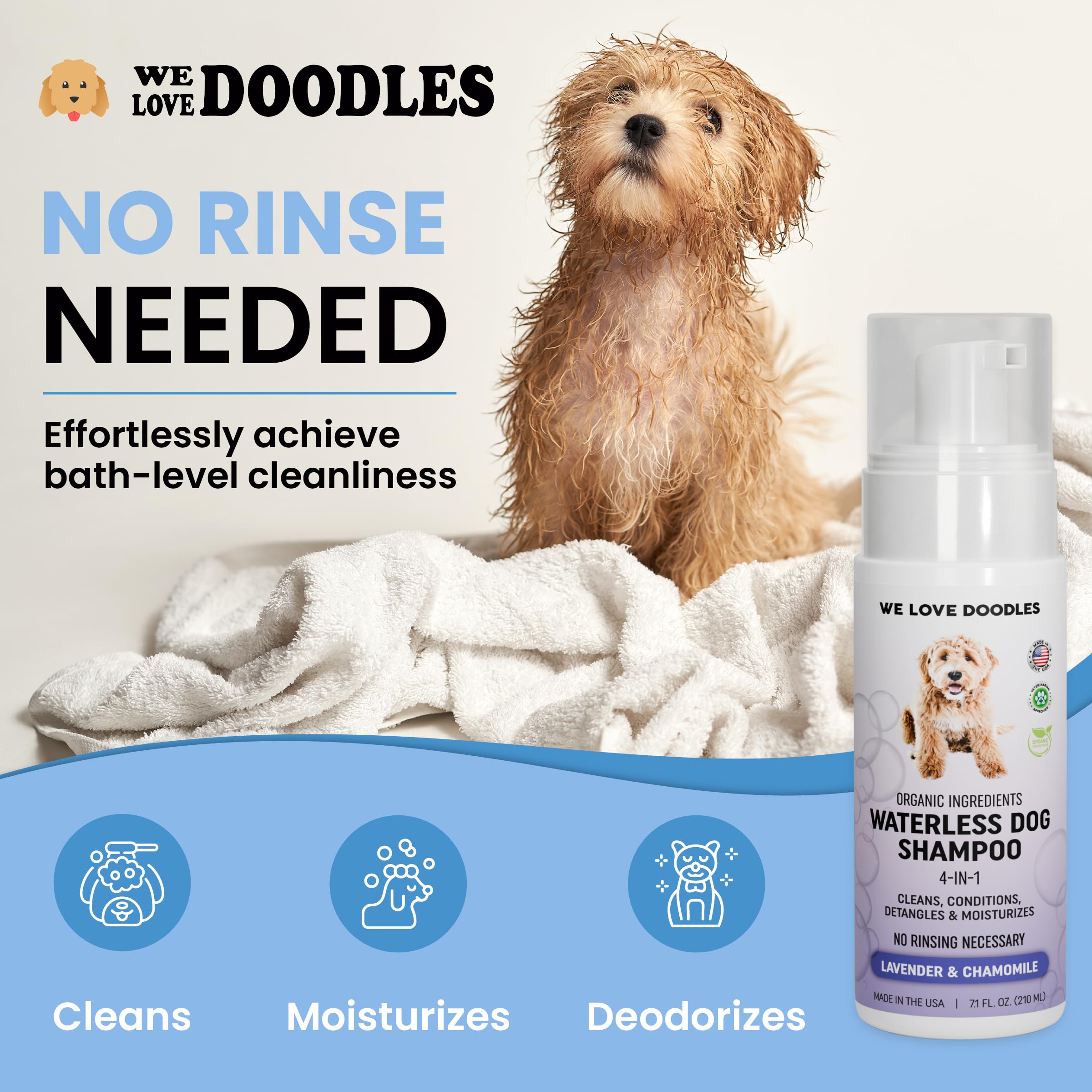 We Love Doodles lavender scent close-up emphasizing calming aroma