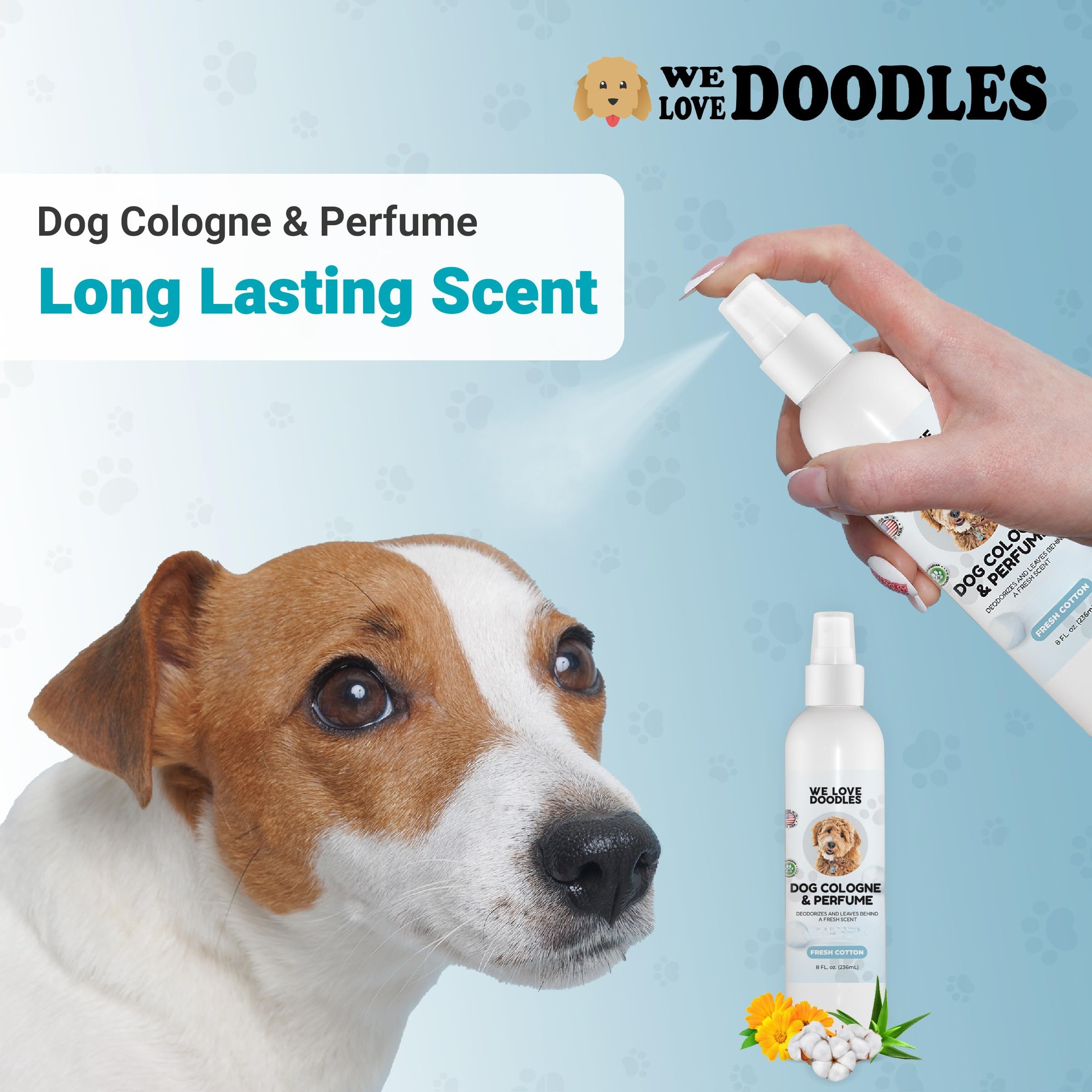 We Love Doodles organic USA-made label emphasizes domestic production and quality.
