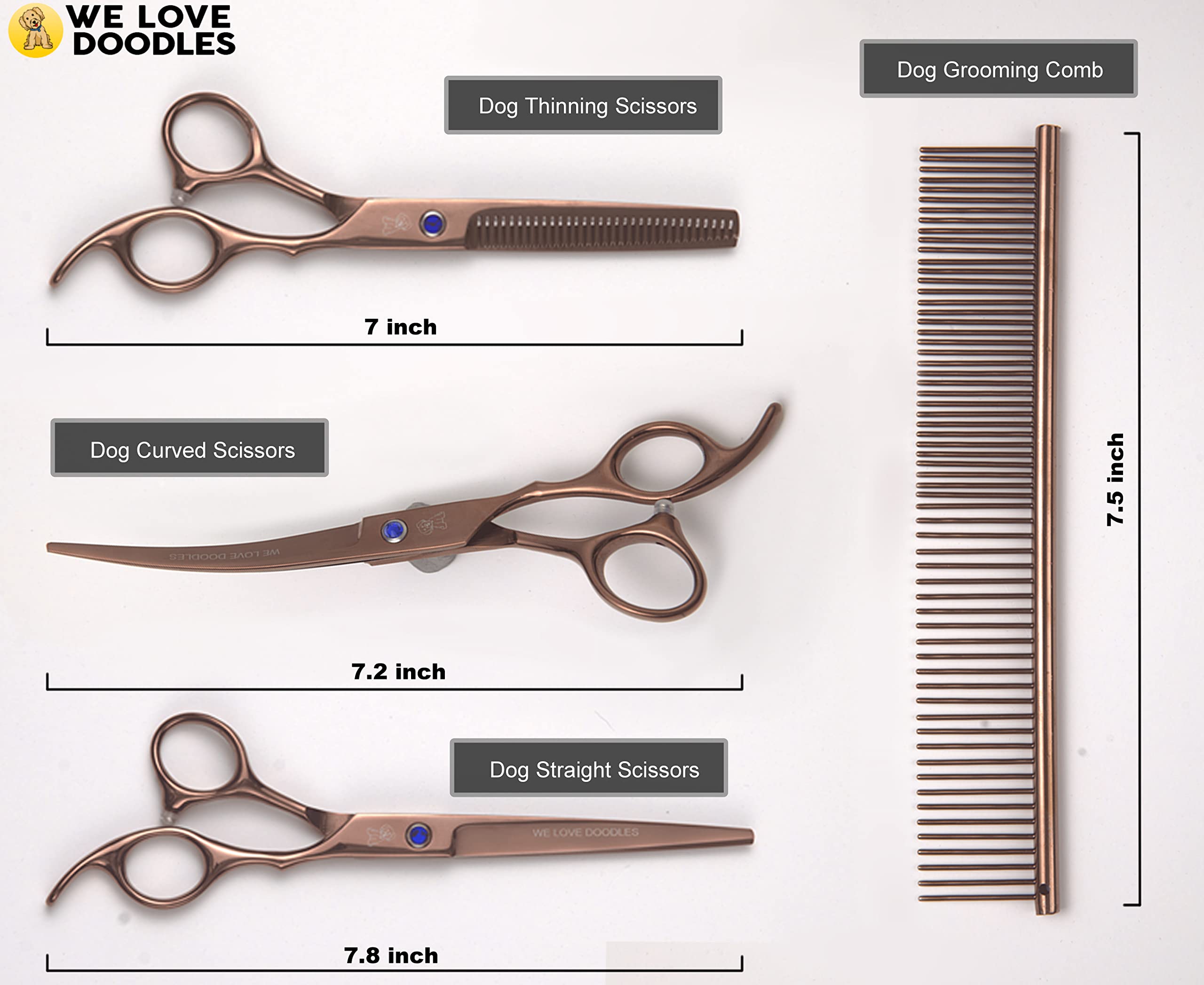 We Love Doodles thinning scissor blending fur for natural transitions in doodles.